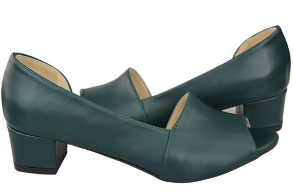 Obuwie Damskie Sandały Malachitowe Skóra Naturalna 147 ElitaBut