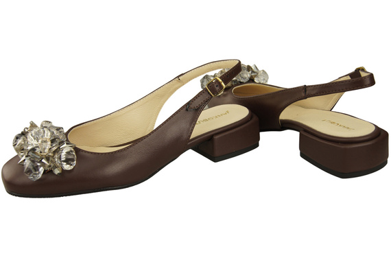 Women's Shoes Sandals with Crystals Natural Leather 215 ElitaBut