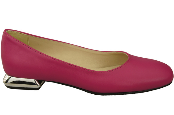 Flat Women's Shoes Pumps Decorative Heel Natural Leather 209 ElitaBut