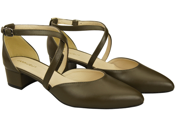 Women’s Leather Sandals with Straps Low Heel 223 ElitaBut