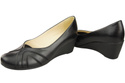 Women's Black Natural Leather Wedge Pumps 828 ElitaBut