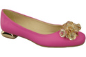 Women's Pumps with Crystals Flat Natural Leather 216 ElitaBut