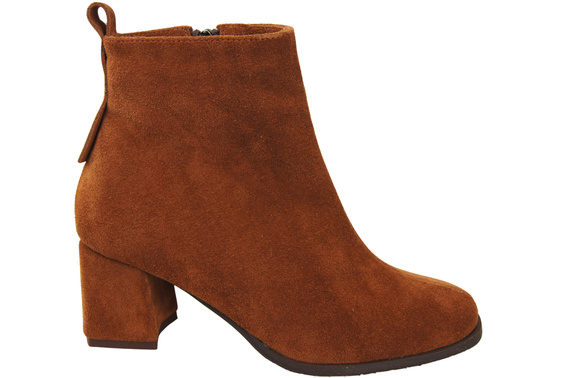 Women’s ankle boots in genuine suede leather, stable block heel, with zipper – 224 ElitaBut