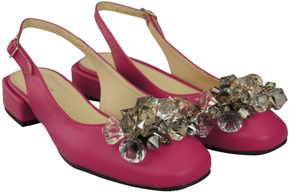 Women's Shoes Sandals with Crystals Natural Leather 215 ElitaBut