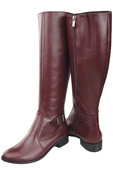Women’s  leather boots, lined officer boots, flat 225 ElitaBut