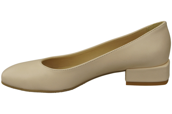 Comfortable Women's Shoes Flat Pumps, Natural Leather 204 ElitaBut