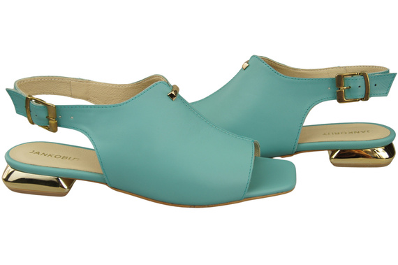 Comfortable Women's Shoes Sandals Flat Gold Heel Natural Leather 207 ElitaBut