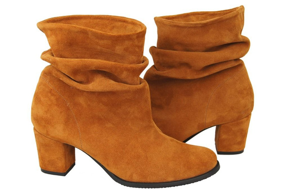 Obuwie Damskie Botki skóra naturalna Rude 986 ElitaBut