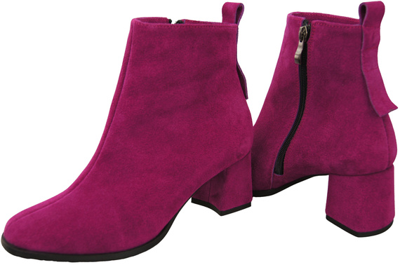 Women’s ankle boots in genuine suede leather, stable block heel, with zipper – 224 ElitaBut