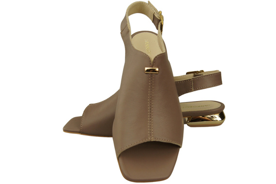 Comfortable Women's Shoes Sandals Flat Gold Heel Natural Leather 207 ElitaBut