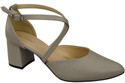 Elegant Leather Sandals with Open Sides on a Stable Heel 218 ElitaBut