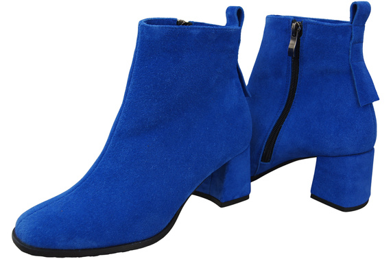 Women’s ankle boots in genuine suede leather, stable block heel, with zipper – 224 ElitaBut