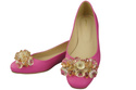 Women's Pumps with Crystals Flat Natural Leather 216 ElitaBut
