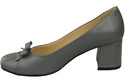 Women's Pumps with a Bow, Natural Leather and Low Heel 203 ElitaBut