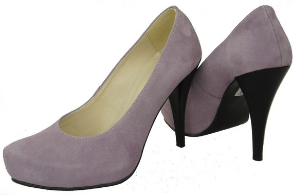 Obuwie Damskie Czółenka Lila Skóra naturalna Zamszowa 644 ElitaBut