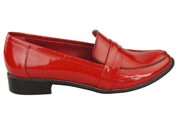 Shoes Women's loafers Natural leather lacquer 139 ElitaBut