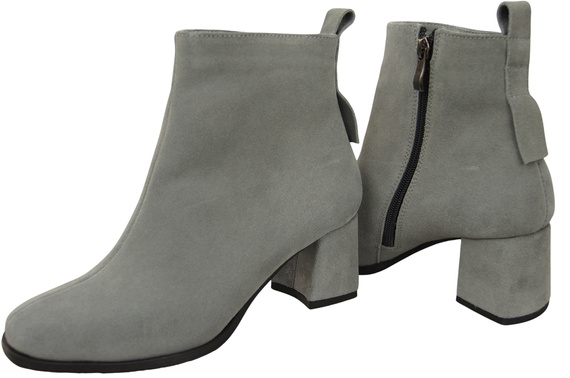 Women’s ankle boots in genuine suede leather, stable block heel, with zipper – 224 ElitaBut