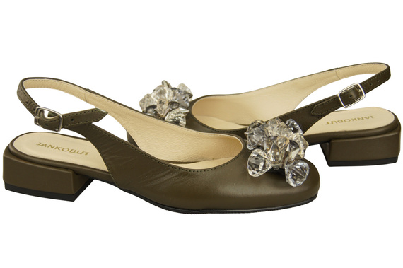 Women's Shoes Sandals with Crystals Natural Leather 215 ElitaBut