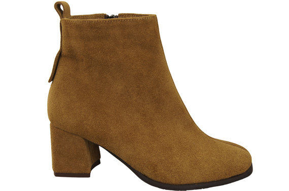 Women’s ankle boots in genuine suede leather, stable block heel, with zipper – 224 ElitaBut