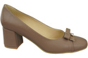 Women's Pumps with a Bow, Natural Leather and Low Heel 203 ElitaBut