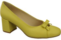 Women's Pumps with a Bow, Natural Leather and Low Heel 203 ElitaBut