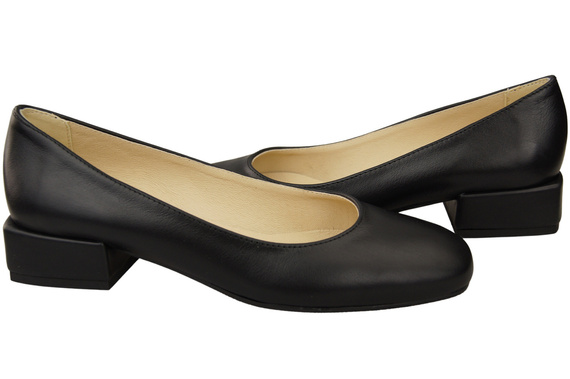 Comfortable Women's Shoes Flat Pumps, Natural Leather 204 ElitaBut