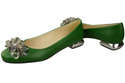 Women's Pumps with Crystals Flat Natural Leather 216 ElitaBut