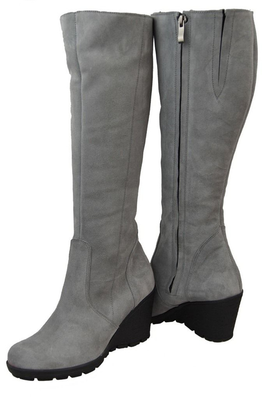 Shoes Women's boots Wedge natural leather velor 745 ElitaBut