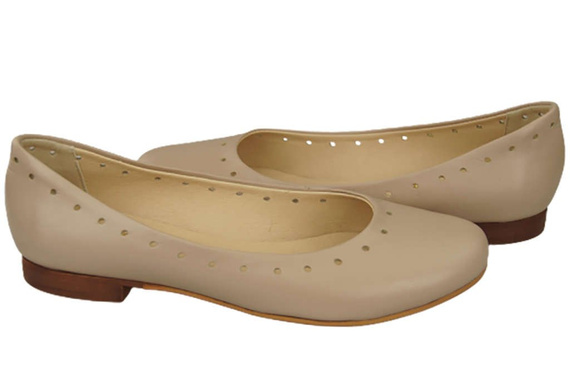 Women's Shoes Comfortable Ballerinas Natural Leather 162 ElitaBut