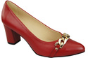 Classic Women's  Pumps Shoes made of Natural Leather with a Gold Decorative Chain 200 ElitaBut