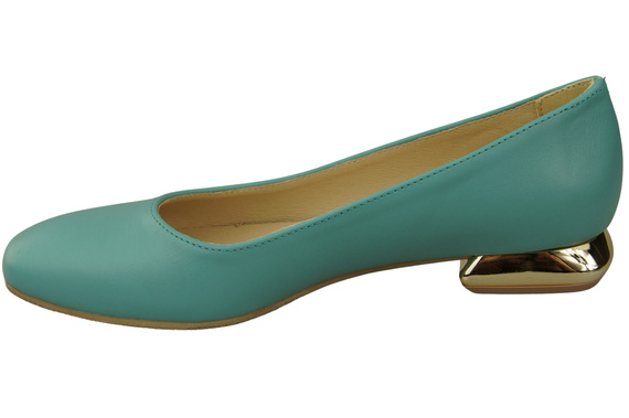 Flat Women's Shoes Pumps Decorative Heel Natural Leather 209 ElitaBut