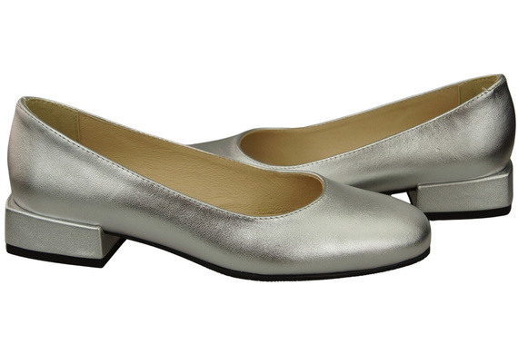 Comfortable Women's Shoes Flat Pumps, Natural Leather 204 ElitaBut