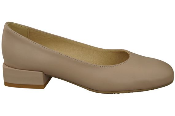 Comfortable Women's Shoes Flat Pumps, Natural Leather 204 ElitaBut