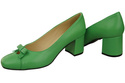 Women's Pumps with a Bow, Natural Leather and Low Heel 203 ElitaBut