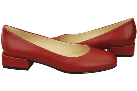 Comfortable Women's Shoes Flat Pumps, Natural Leather 204 ElitaBut