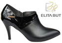 Obuwie Półbuty Damskie skóra naturalna Czarne 865 ElitaBut