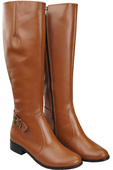 Women’s  leather boots, lined officer boots, flat 225 ElitaBut