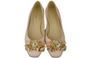 Women's Pumps with Crystals Flat Natural Leather 216 ElitaBut