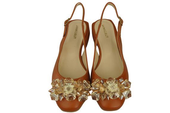 Women's Shoes Sandals with Crystals Natural Leather 215 ElitaBut