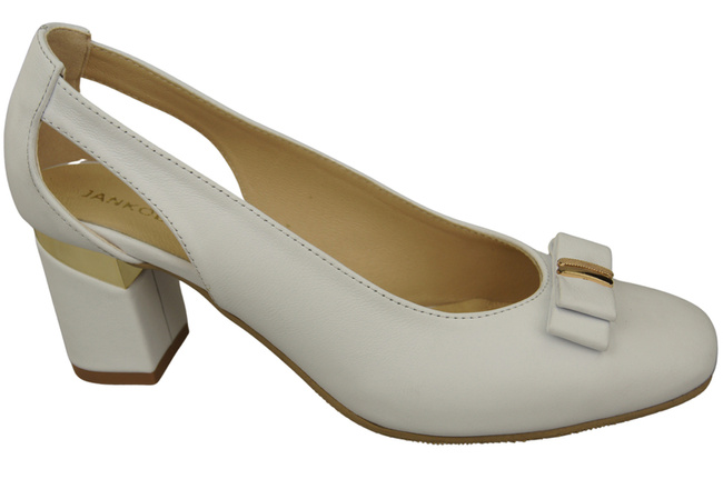 Shoes Women's pumps in Natural Leather with Decorative Heel 199 ElitaBut