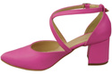 Elegant Leather Sandals with Open Sides on a Stable Heel 218 ElitaBut