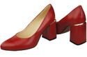 Obuwie Damskie Czółenka Czerwone Skóra naturalna 179 ElitaBut