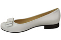 Obuwie Baleriny Damskie Skóra Naturalna Białe 702 ElitaBut