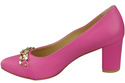 Classic Women's  Pumps Shoes made of Natural Leather with a Gold Decorative Chain 200 ElitaBut