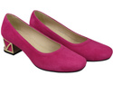 Comfortable Women's Shoes Pumps with Decorative Heel Natural Suede Leather 219 From ElitaBut