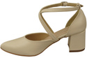 Elegant Leather Sandals with Open Sides on a Stable Heel 218 ElitaBut