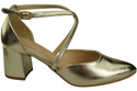 Elegant Leather Sandals with Open Sides on a Stable Heel 218 ElitaBut