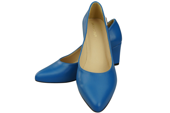 Classic Smooth Pumps Shoes Women's Black Natural Leather 213 ElitaBut