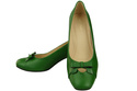 Women's Pumps with a Bow, Natural Leather and Low Heel 203 ElitaBut