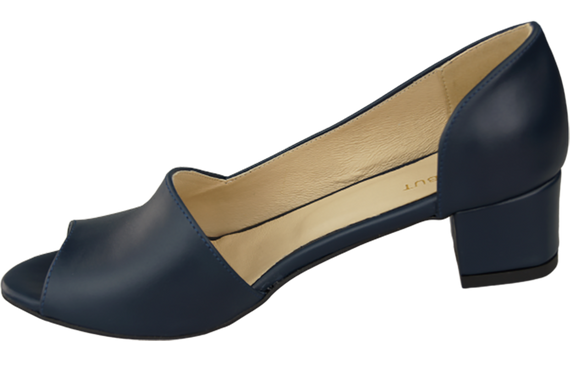 Obuwie Damskie Sandały Granatowe Skóra Naturalna 147 ElitaBut